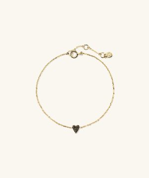 Mini Heart Pavé Diamond Bracelet