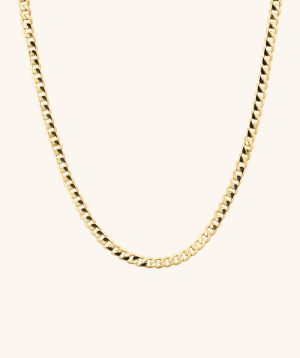 Flat Curb Chain Necklace