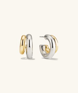 Gemini Double Hoops