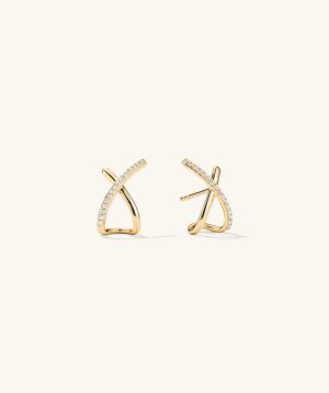 Pavé Diamond X Oversized Studs