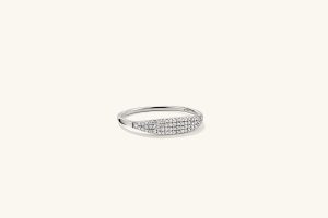Pavé Diamond Slim Signet