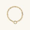 Large Square Oval Chain Charm Bracelet
