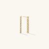 Bezel Lab Grown Diamond Tennis Earrings