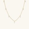 Tiny Pearl Station Necklace