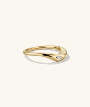 Organic Dôme Thin Marquise Cut Nesting Ring