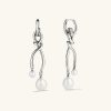 Loose Knot Pearl Earrings