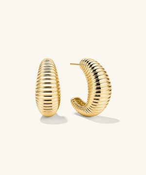 Dôme Texture Large Hoops