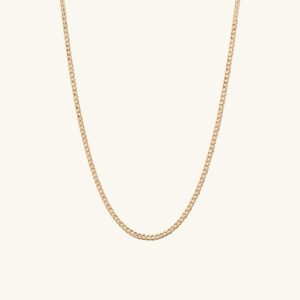 Flat Curb Chain Necklace
