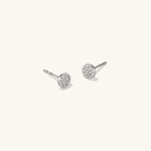 Pavé Diamond Round Studs