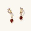 Remy Gemstone Charm Hoops